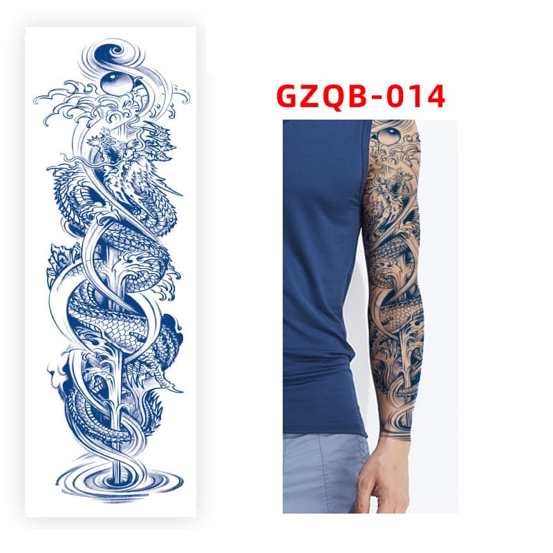 Herbal Juice Full Arm Tattoo Sticker(155mm*465mm)GZQB014