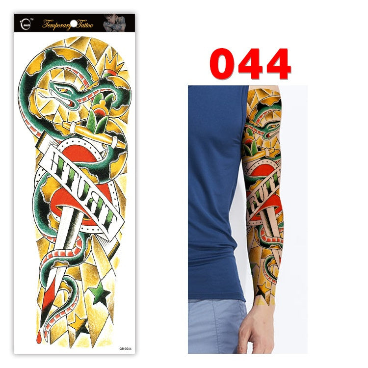 Full arm tattoo sticker color tattoo sticker waterproof tattoo sticker 044