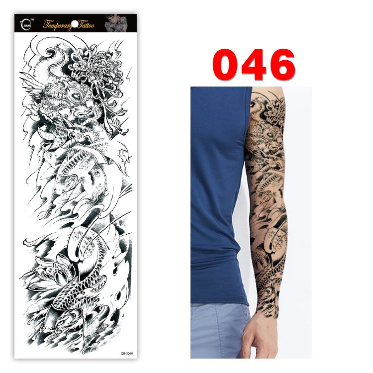 Full arm tattoo sticker color tattoo sticker waterproof tattoo sticker 046