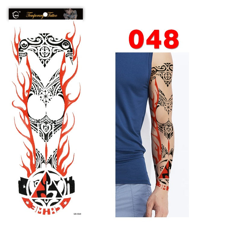 Full arm tattoo sticker color tattoo sticker waterproof tattoo sticker 048