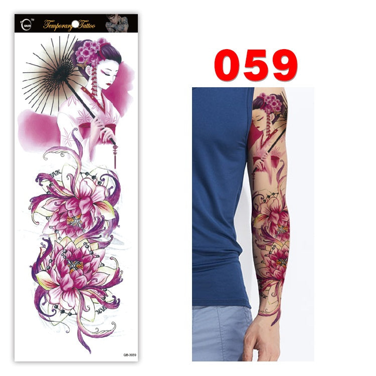 Full arm tattoo sticker color tattoo sticker waterproof tattoo sticker 059