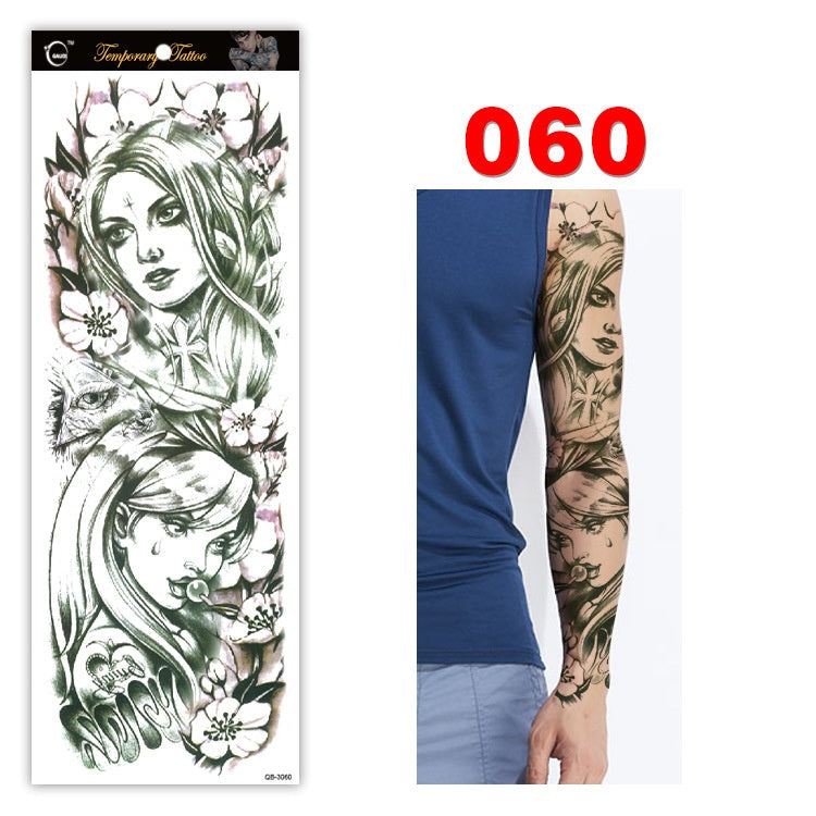 Full arm tattoo sticker color tattoo sticker waterproof tattoo sticker 060