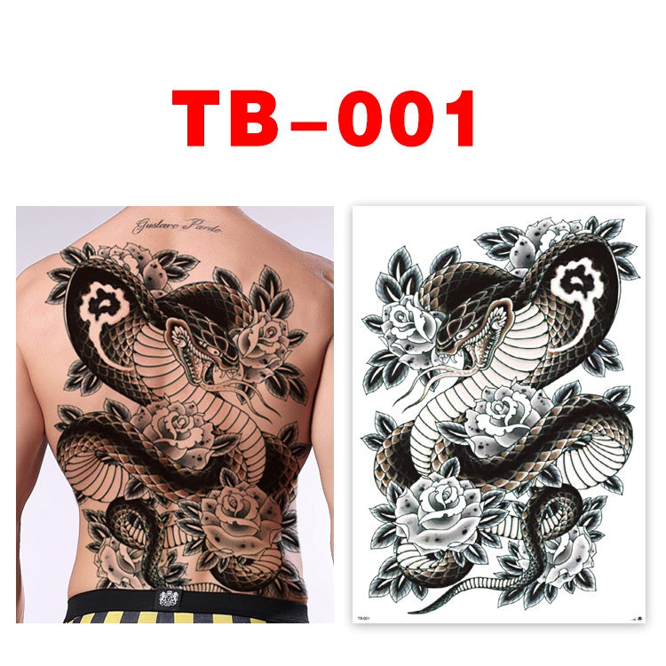 Colorful Back Tattoo Sticker (320mm*480mm) TB001