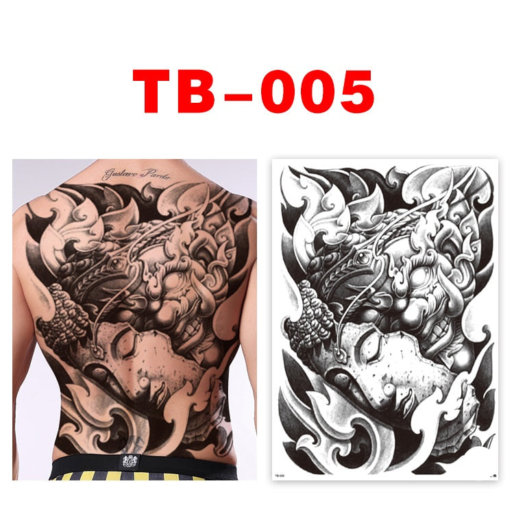 Colorful Back Tattoo Sticker (320mm*480mm) TB005