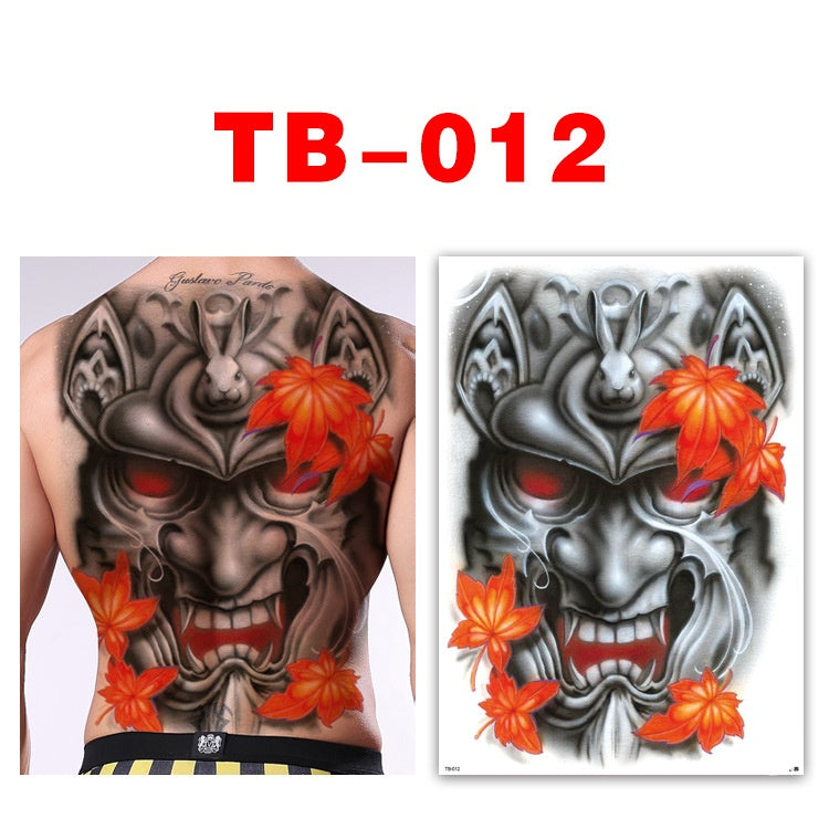 Colorful Back Tattoo Sticker (320mm*480mm) TB012