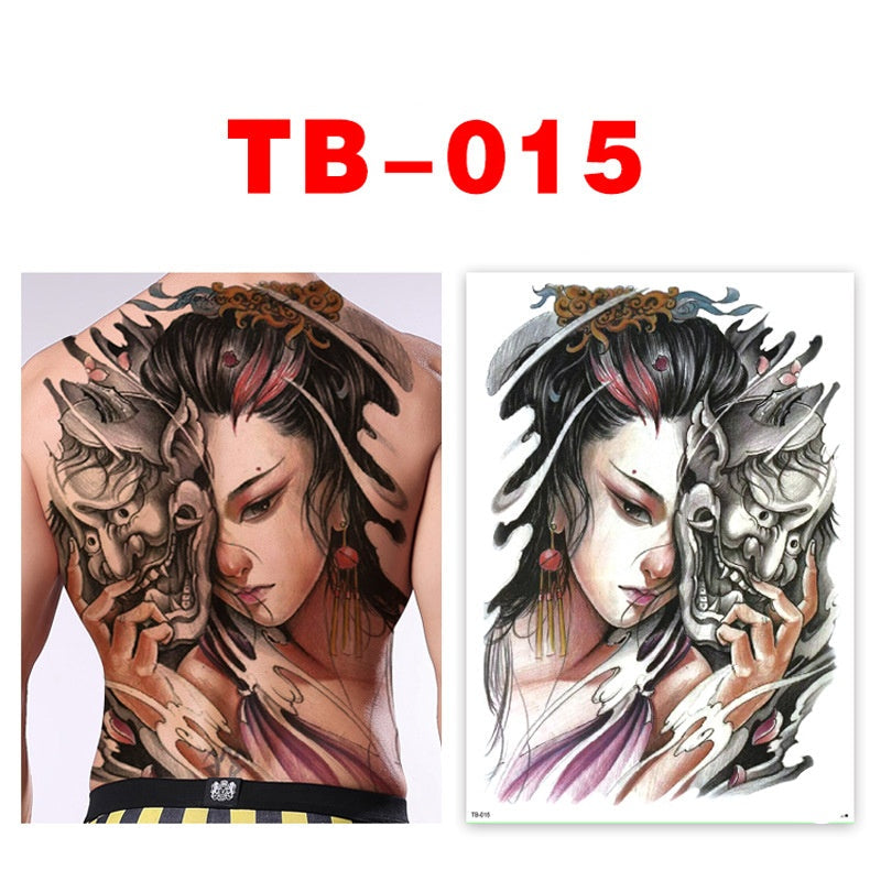 Colorful Back Tattoo Sticker (320mm*480mm) TB015