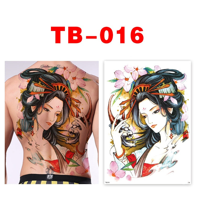 Colorful Back Tattoo Sticker (320mm*480mm) TB016