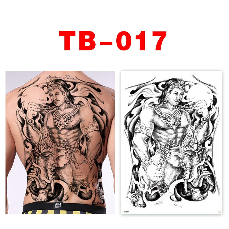 Colorful Back Tattoo Sticker (320mm*480mm) TB017