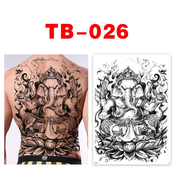 Colorful Back Tattoo Sticker (320mm*480mm) TB026