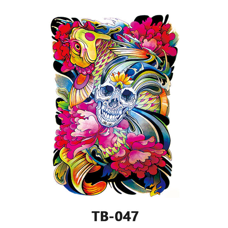 Colorful Back Tattoo Sticker (320mm*480mm) TB047