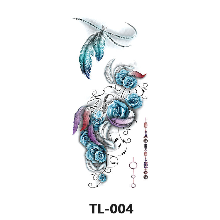 Colorful Half Arm Tattoo Sticker (90mm*190mm) 004