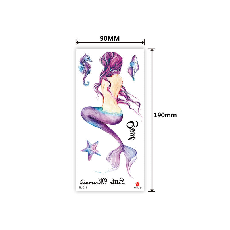 Colorful Half Arm Tattoo Sticker (90mm*190mm) 011