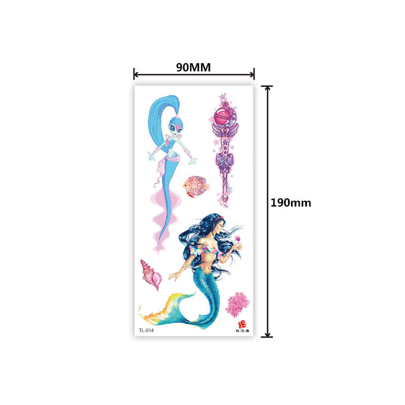 Colorful Half Arm Tattoo Sticker (90mm*190mm) 014