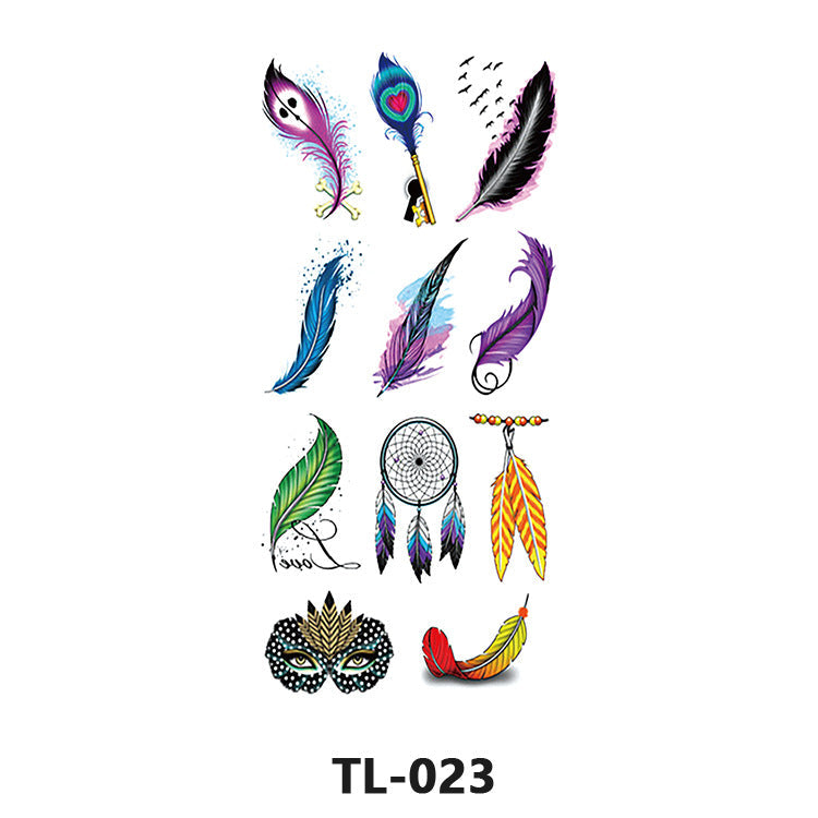 Colorful Half Arm Tattoo Sticker (90mm*190mm) 023