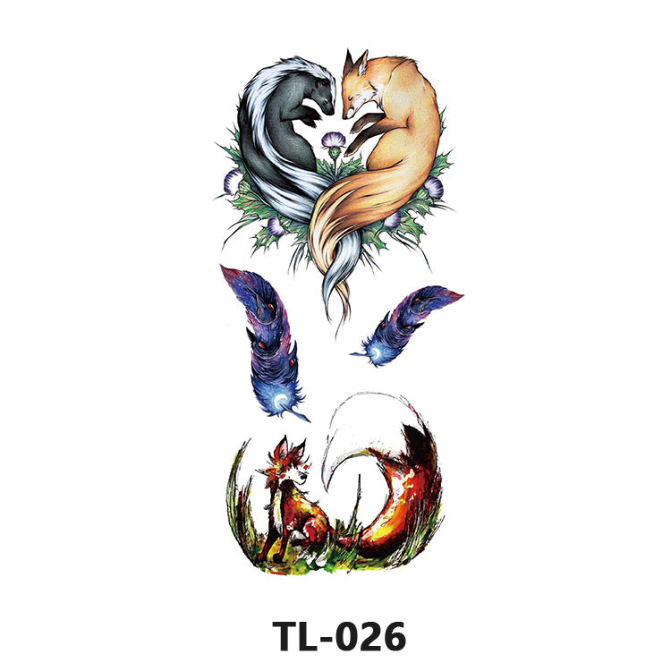 Colorful Half Arm Tattoo Sticker (90mm*190mm) 026