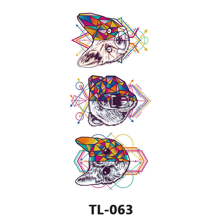 Colorful Half Arm Tattoo Sticker (90mm*190mm) 063