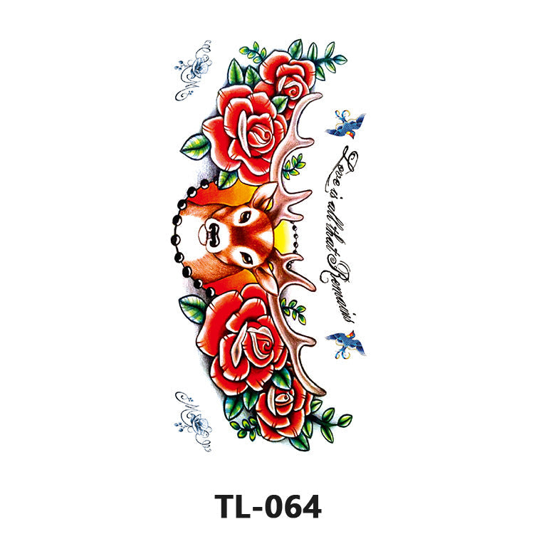 Colorful Half Arm Tattoo Sticker (90mm*190mm) 064