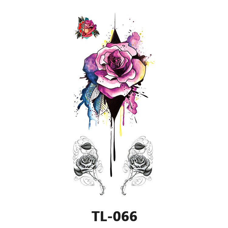 Colorful Half Arm Tattoo Sticker (90mm*190mm) 066