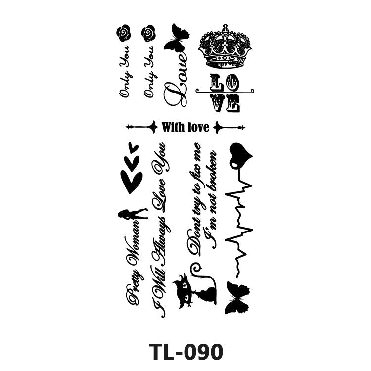 Colorful Half Arm Tattoo Sticker (90mm*190mm) 090