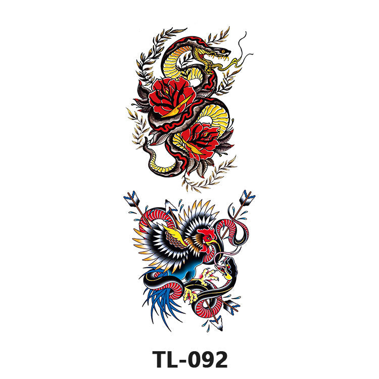 Colorful Half Arm Tattoo Sticker (90mm*190mm) 092