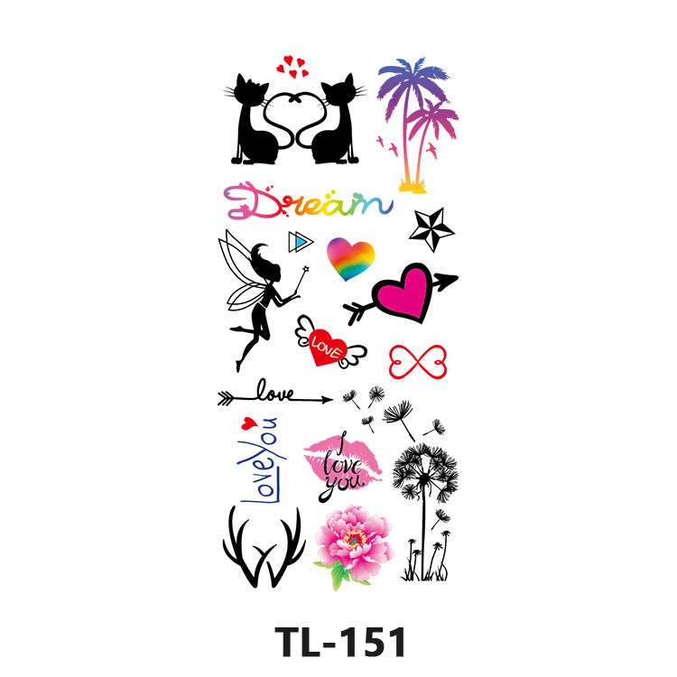 Colorful Half Arm Tattoo Sticker (90mm*190mm) 151