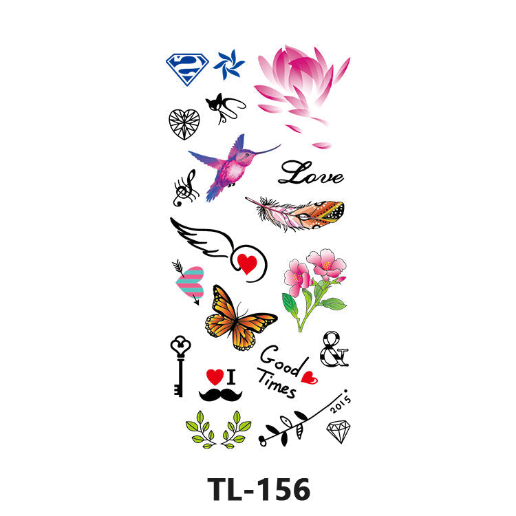 Colorful Half Arm Tattoo Sticker (90mm*190mm) 156