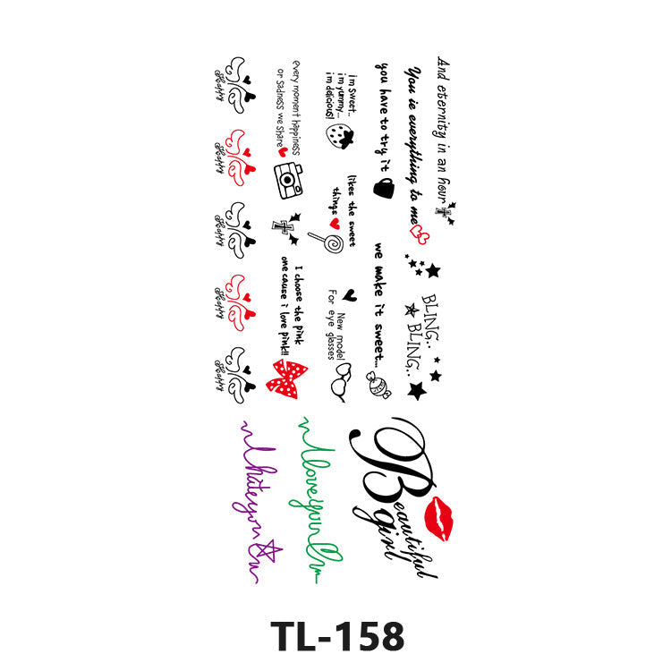 Colorful Half Arm Tattoo Sticker (90mm*190mm) 158