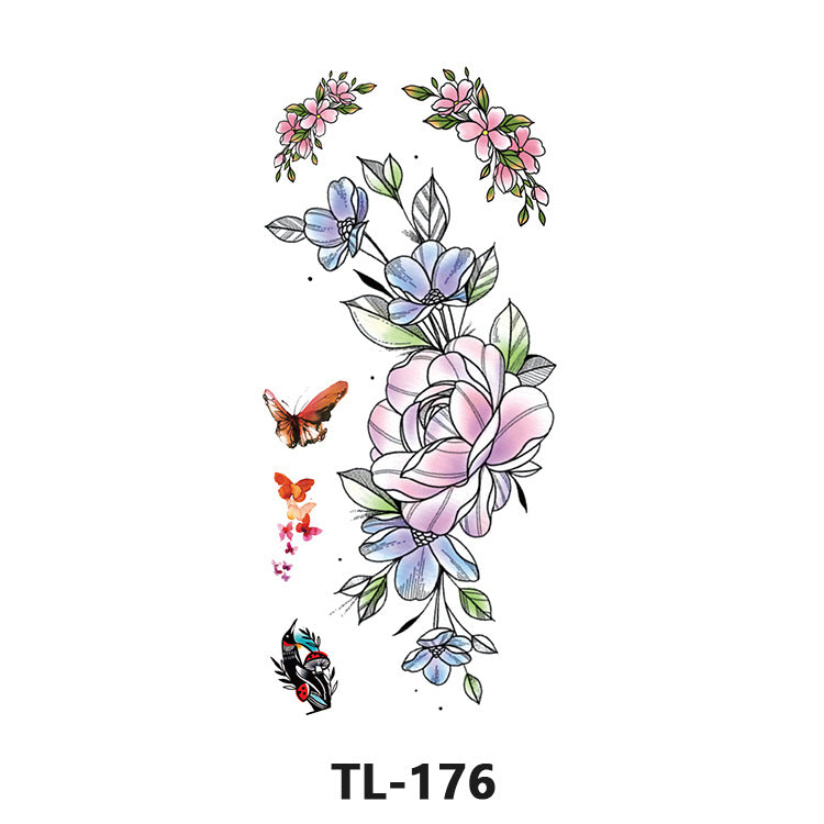 Colorful Half Arm Tattoo Sticker (90mm*190mm) 176