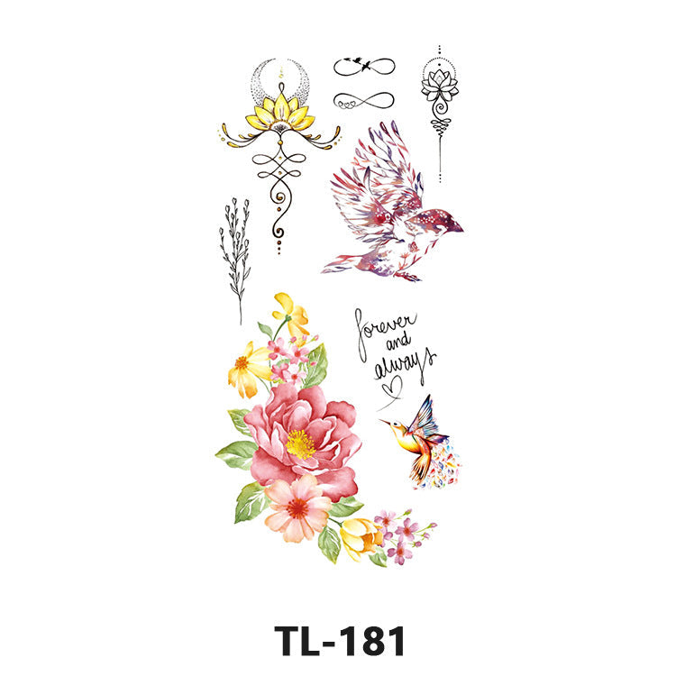 Colorful Half Arm Tattoo Sticker (90mm*190mm) 181