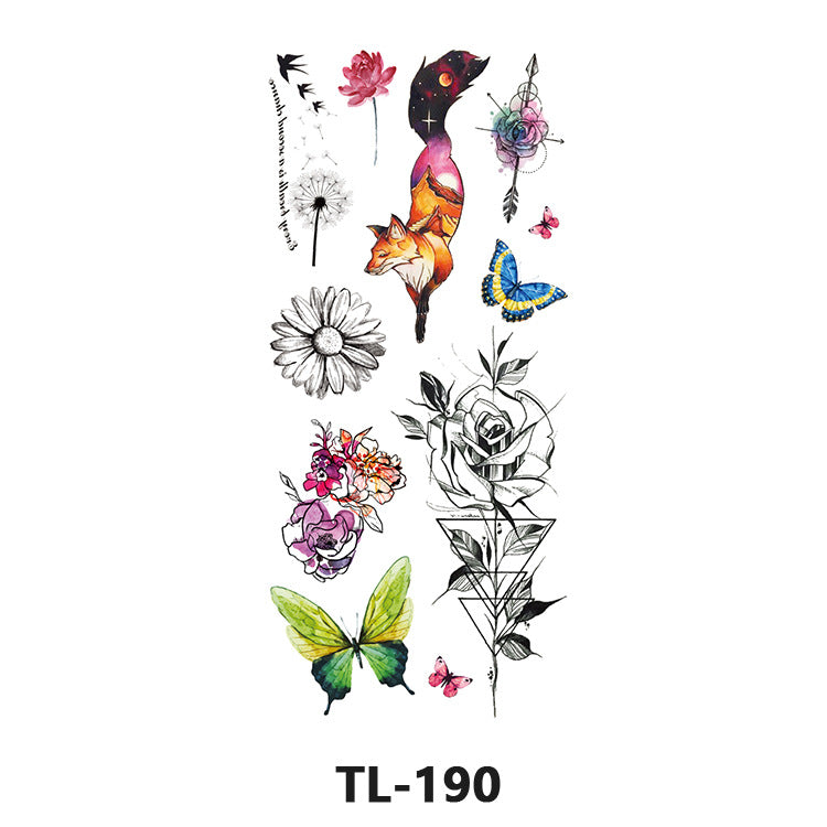 Colorful Half Arm Tattoo Sticker (90mm*190mm) 190