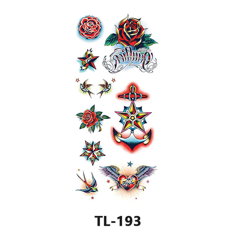 Colorful Half Arm Tattoo Sticker (90mm*190mm) 193