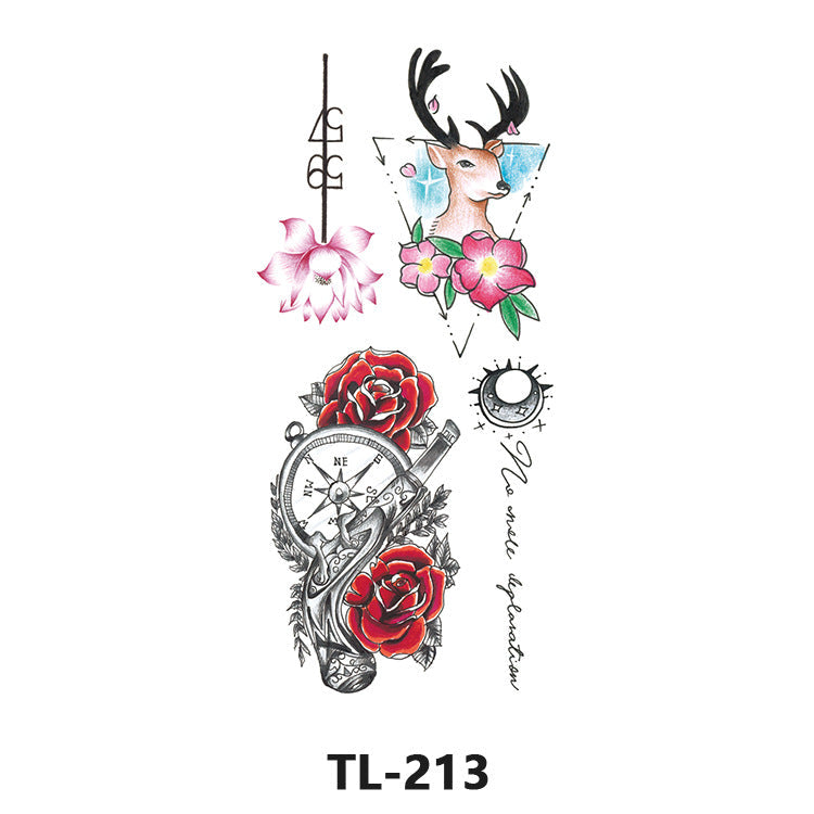 Colorful Half Arm Tattoo Sticker (90mm*190mm) 213