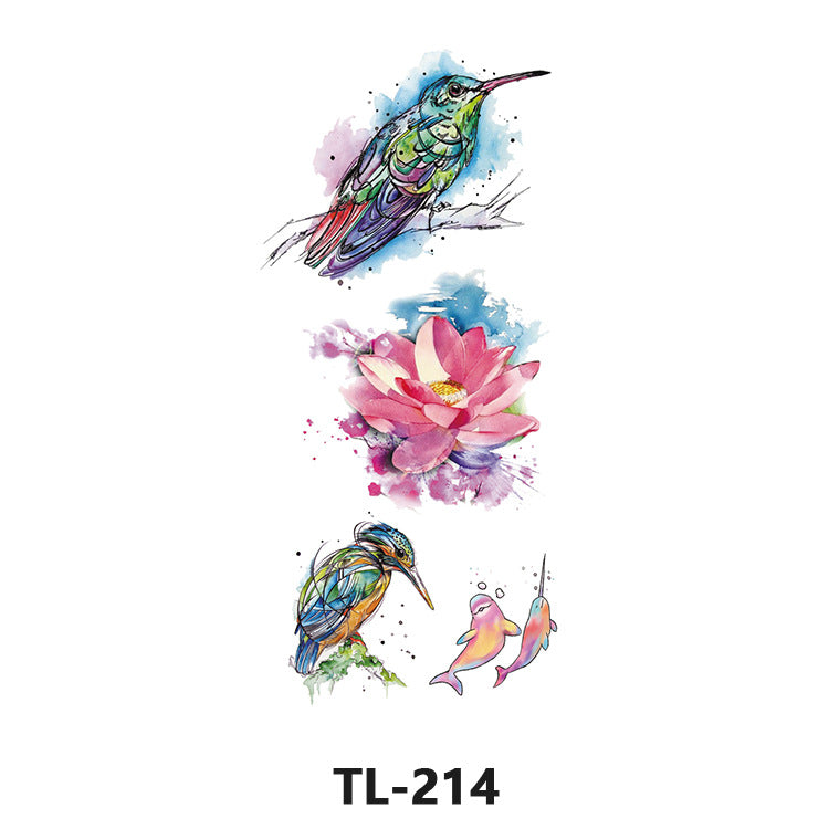 Colorful Half Arm Tattoo Sticker (90mm*190mm) 214