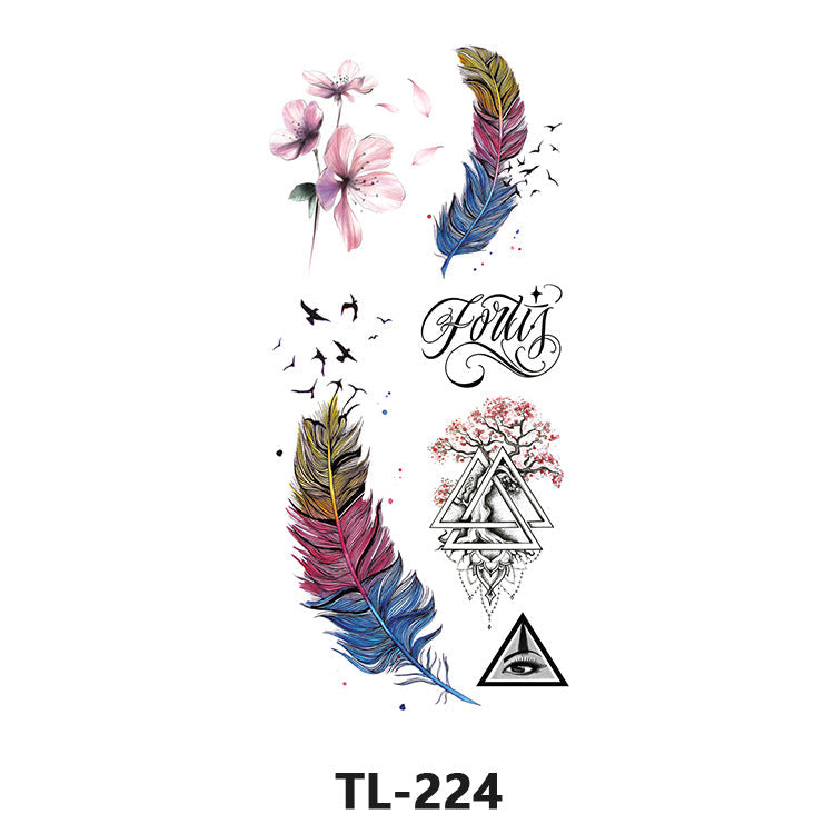 Colorful Half Arm Tattoo Sticker (90mm*190mm) 224