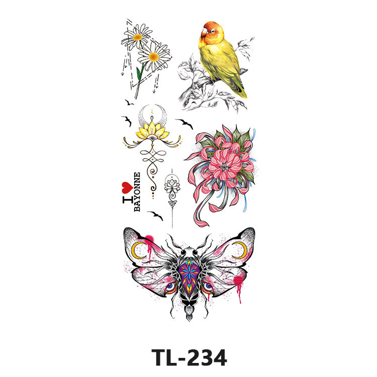 Colorful Half Arm Tattoo Sticker (90mm*190mm) 234